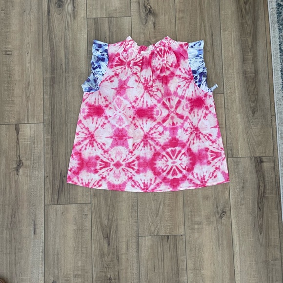 THML Tie Dye Flutter Sleeve Top - Picture 5 of 6
